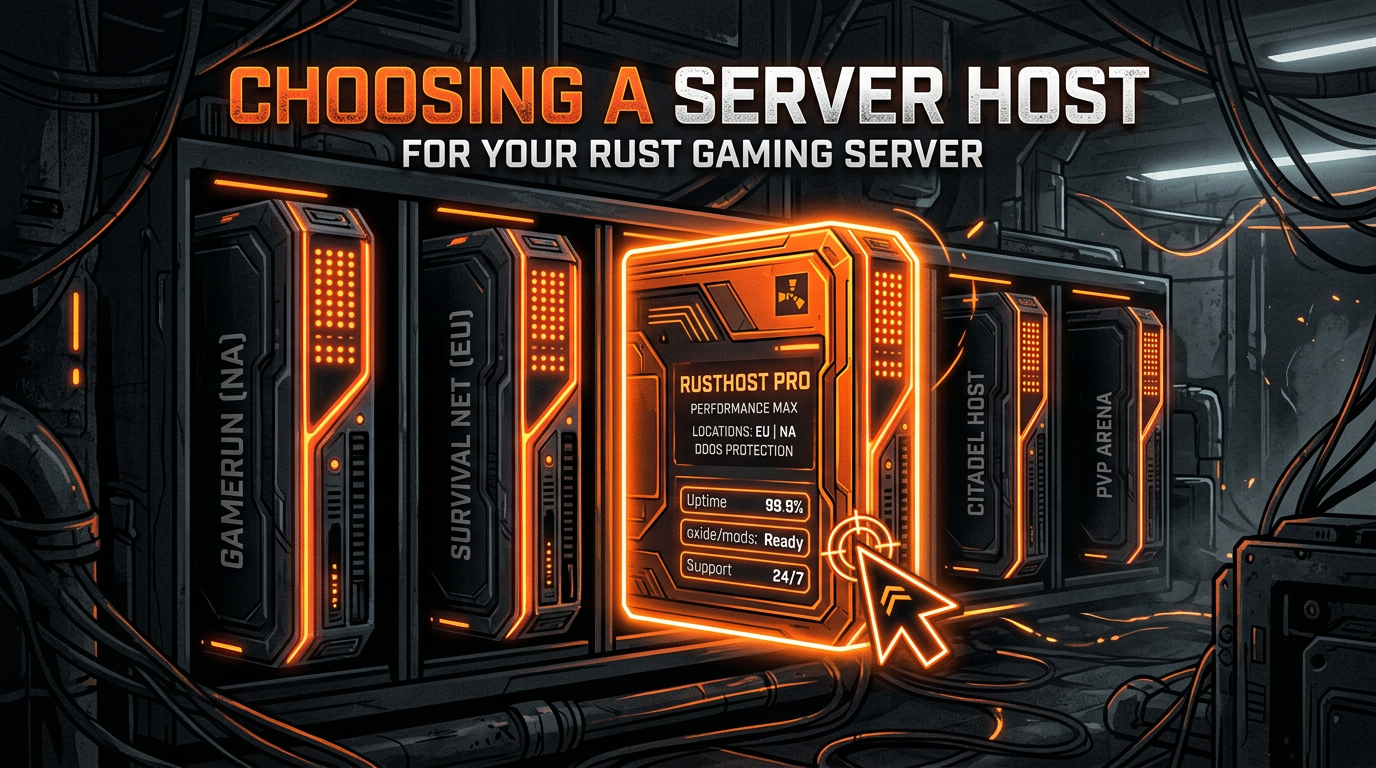 Choosing a Rust server host illustration
